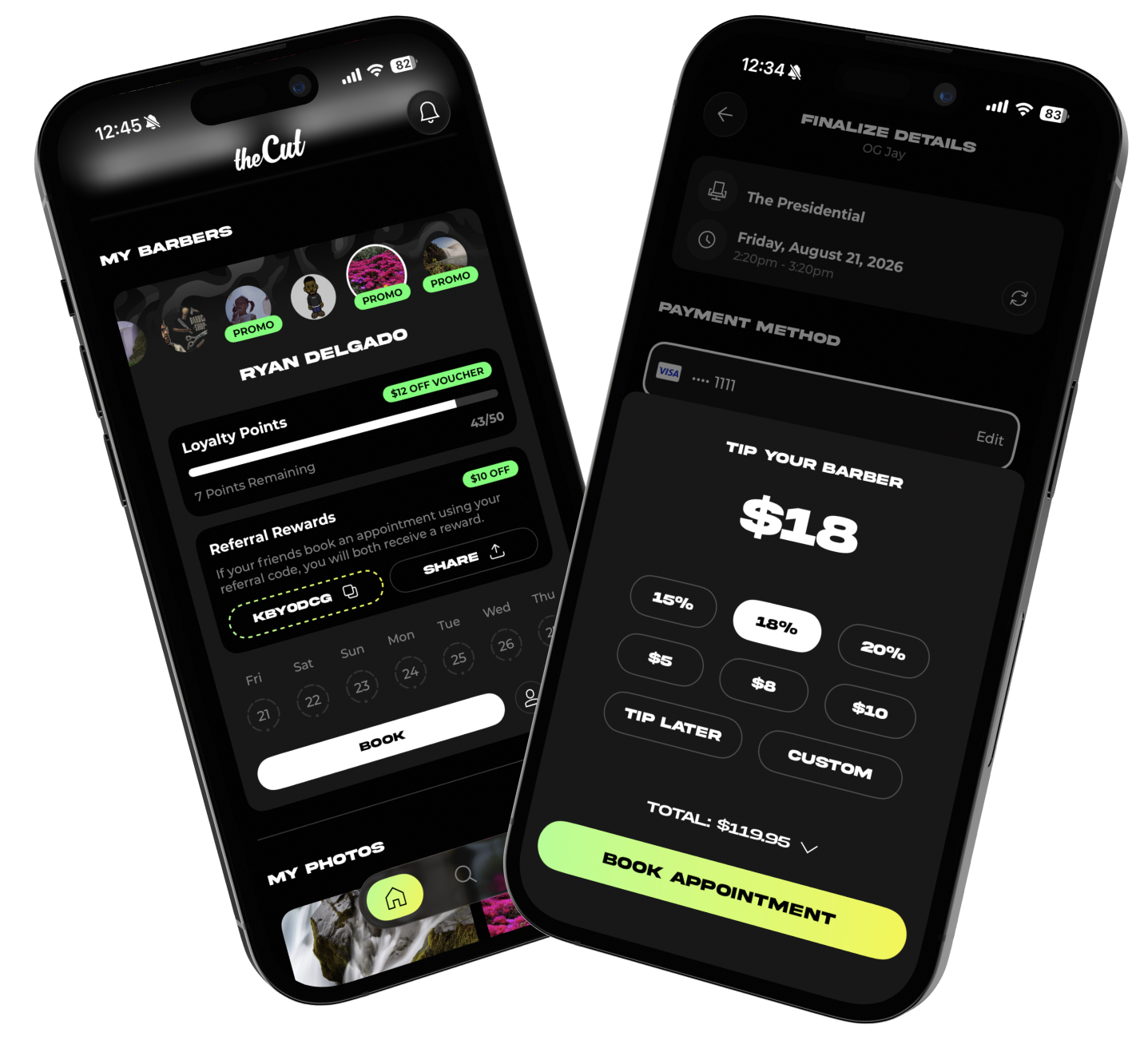 Payments & Rewards | theCut client app