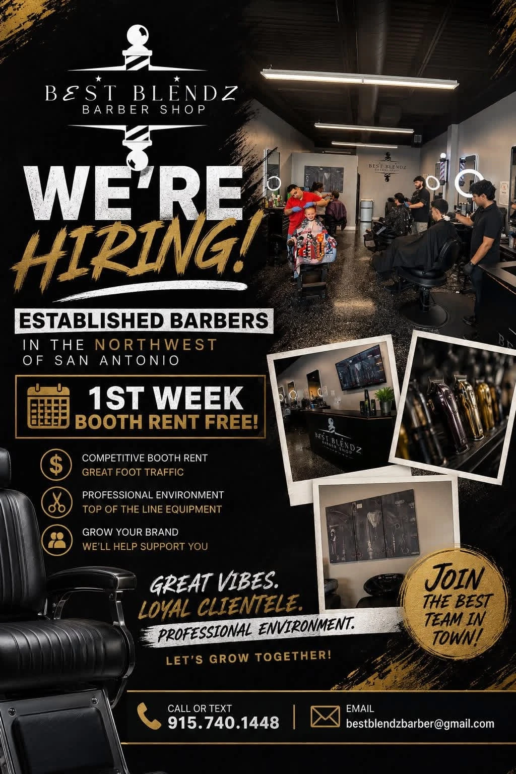 Inside Best Blendz barbershop