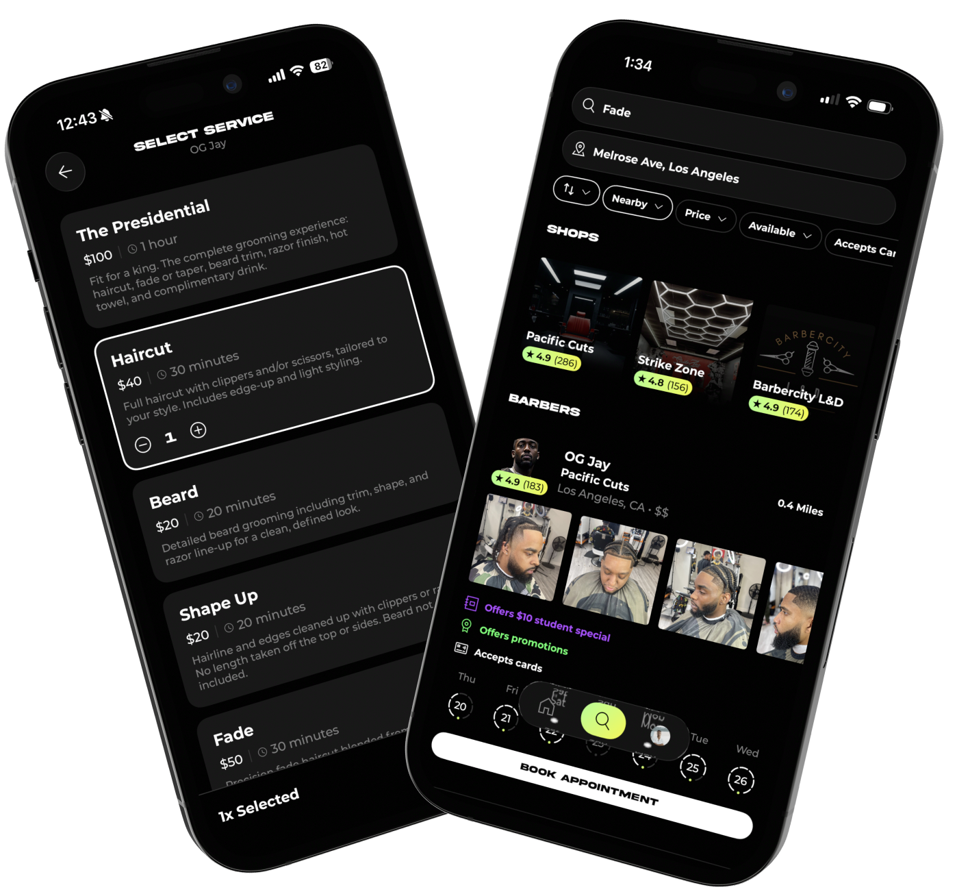 Discovery & Bookings | theCut client app